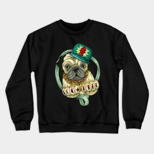 Pug Life - Cool Funny Design For Dog Lovers, Pug Fans, Cute Pug Gift Crewneck Sweatshirt